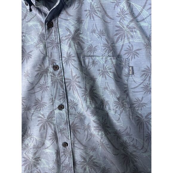 Huk Shirt Mens XL Fishing Button Down Lightweight Outdoors Hawaiian Tropical - Picture 3 of 7